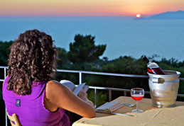 The sunset from Hotel Bellavista Hotel Bellavista's terrace